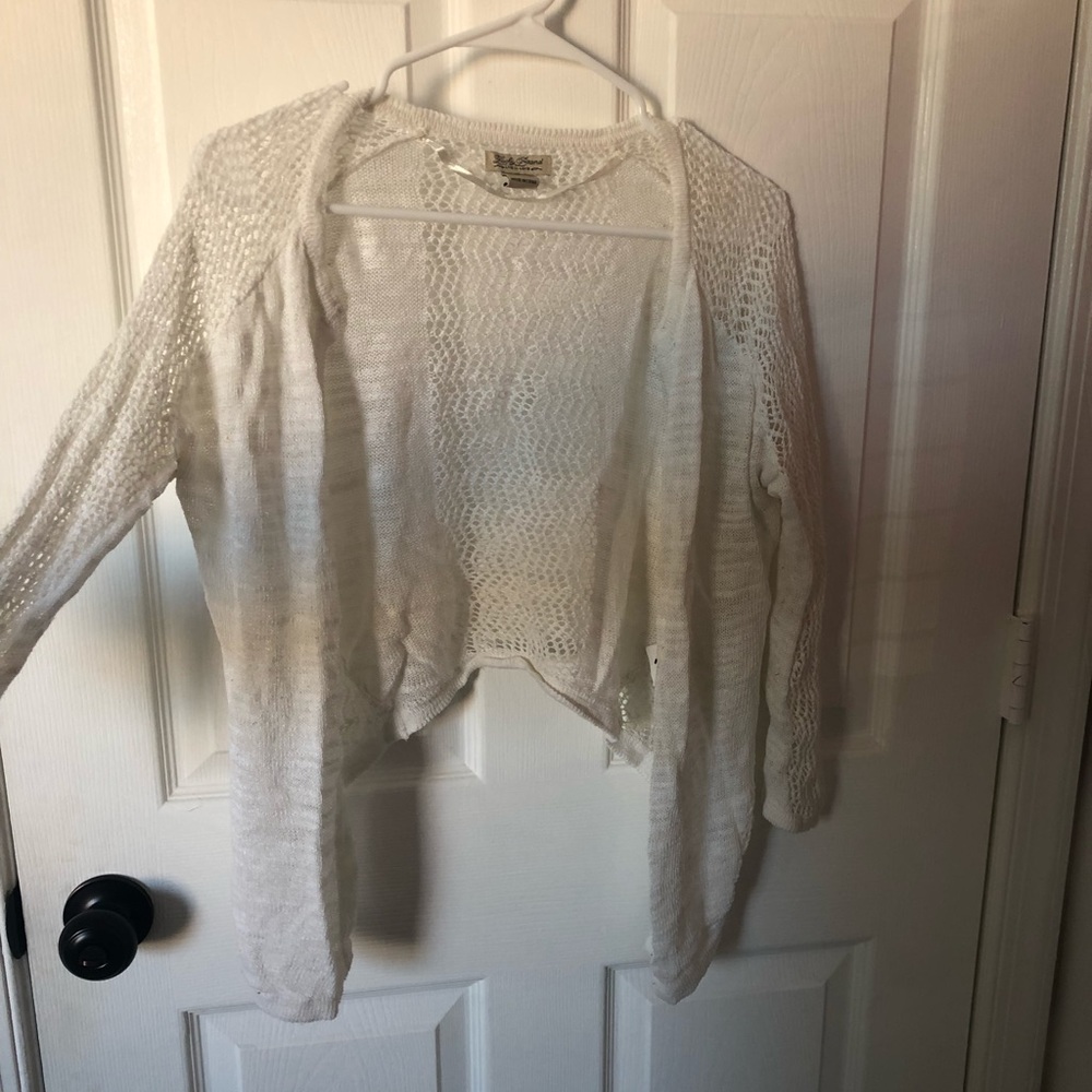 White cardigan